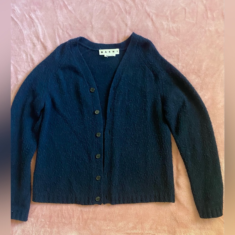 MARNI Navy Blue Cardigan Size 6